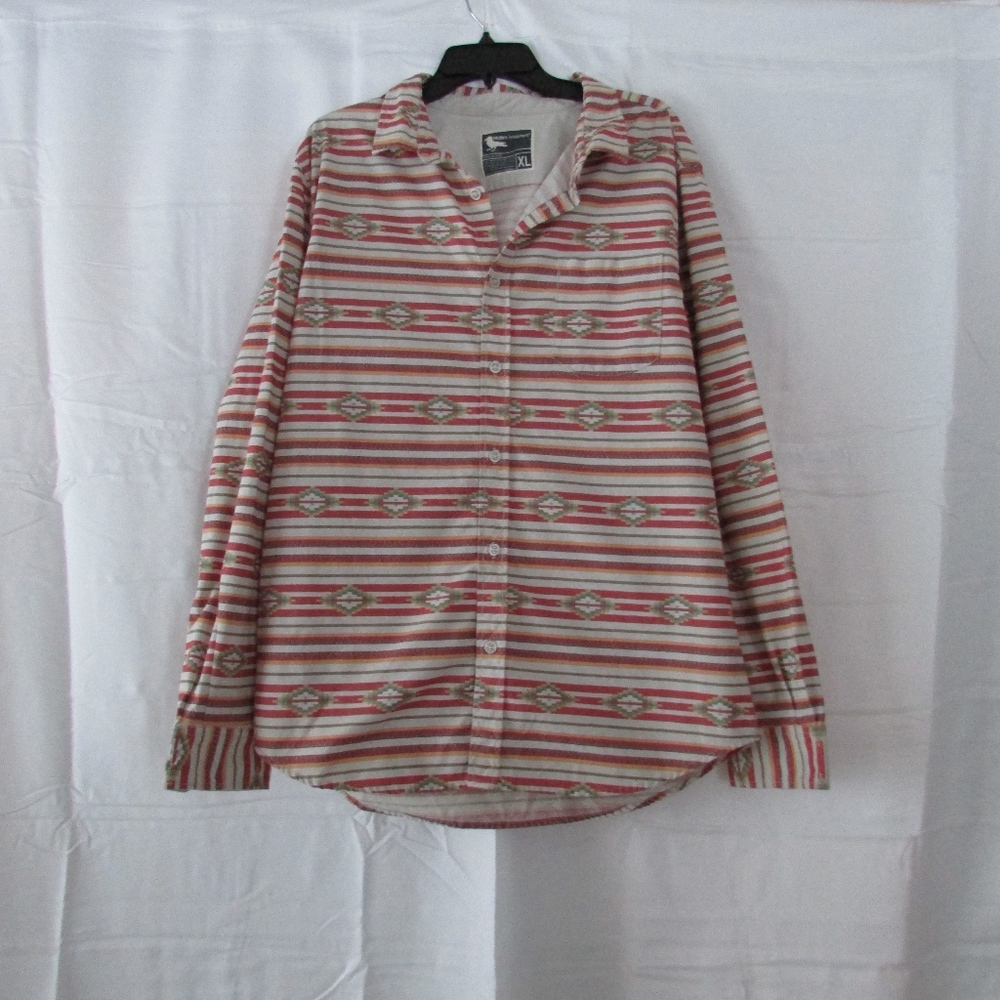 Modern Amusement Mens Aztec Button Front Shirt XL
